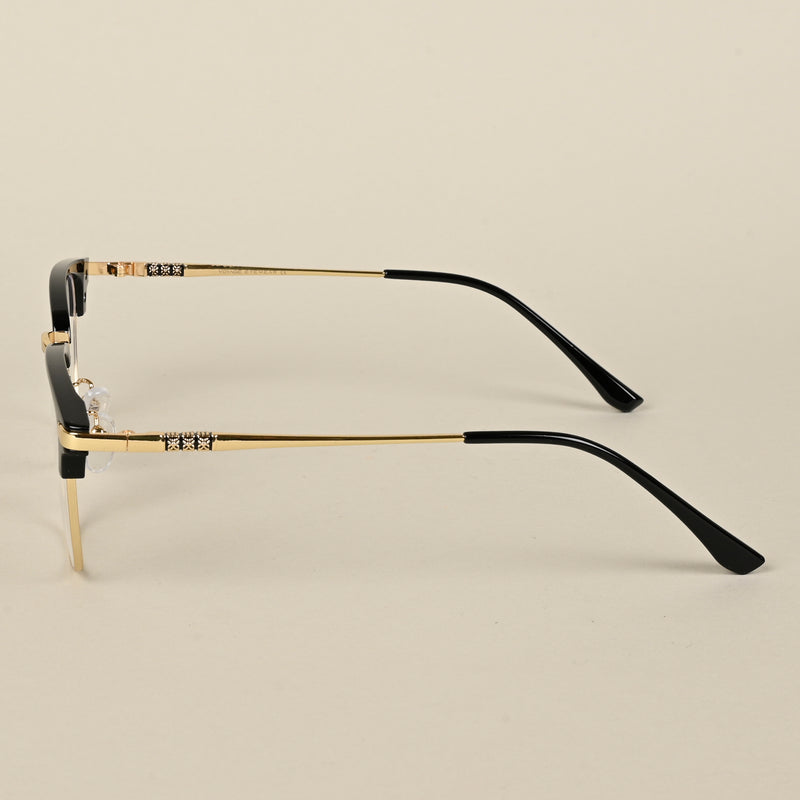 Voyage Golden & Black Square Eyeglasses for Men & Women (22001MG5084-C1)