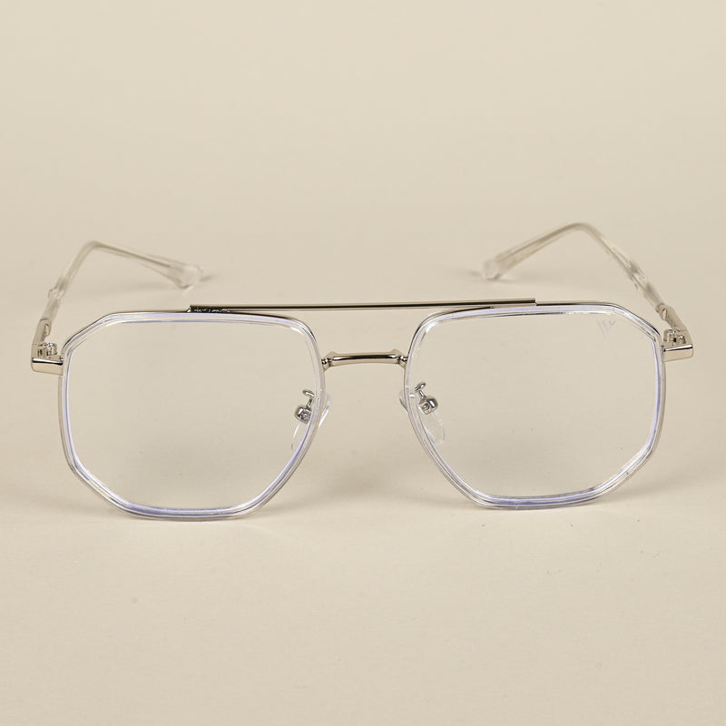 Voyage Silver & Transparent Wayfarer Eyeglasses for Men & Women (9375MG5094-C3)