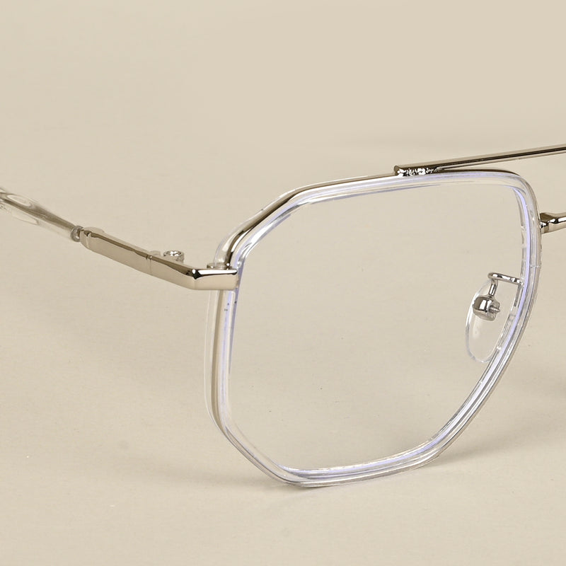 Voyage Silver & Transparent Wayfarer Eyeglasses for Men & Women (9375MG5094-C3)
