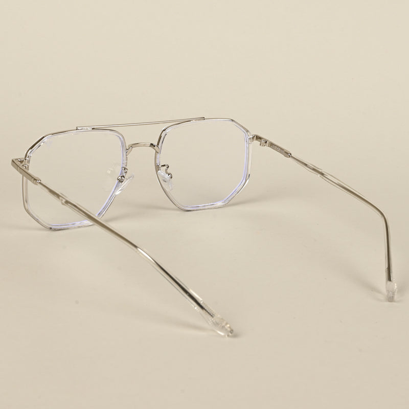 Voyage Silver & Transparent Wayfarer Eyeglasses for Men & Women (9375MG5094-C3)