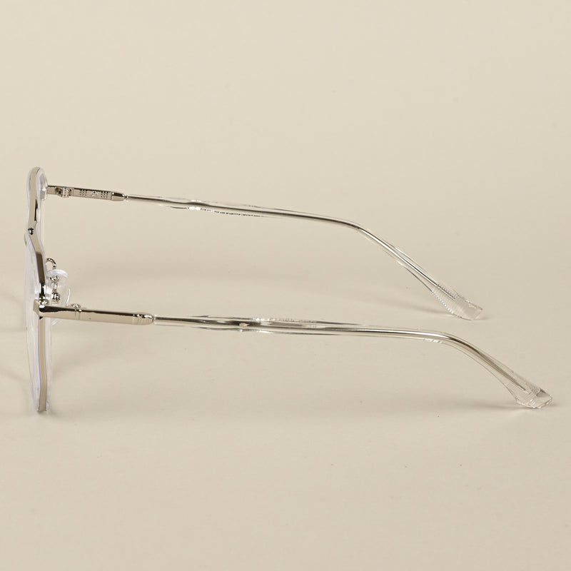 Voyage Silver & Transparent Wayfarer Eyeglasses for Men & Women (9375MG5094-C3)