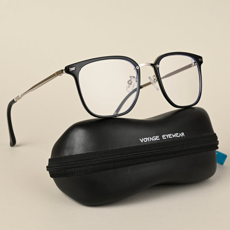 Voyage Black Square Eyeglasses for Men & Women (9417MG5096-C2)