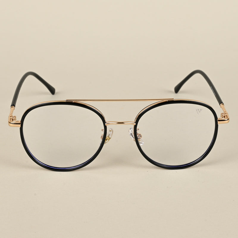 Voyage Black & Golden Wayfarer Eyeglasses for Men & Women (9714MG5129-C1)