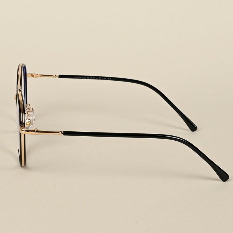 Voyage Black & Golden Wayfarer Eyeglasses for Men & Women (9714MG5129-C1)
