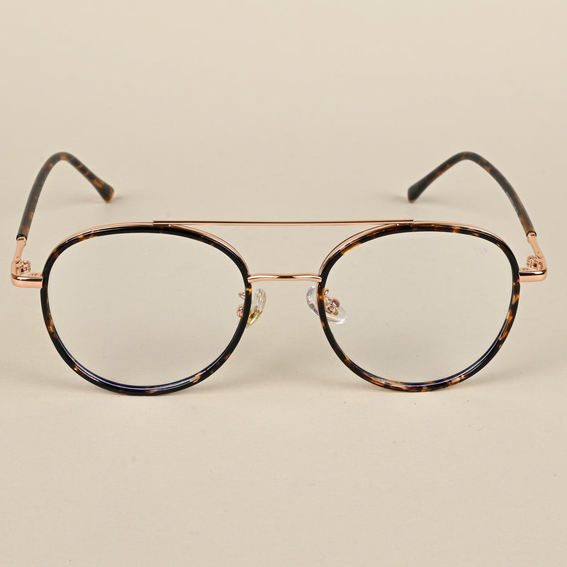 Voyage Demi Brown & Rose Gold Wayfarer Eyeglasses for Men & Women (9714MG5131-C3)