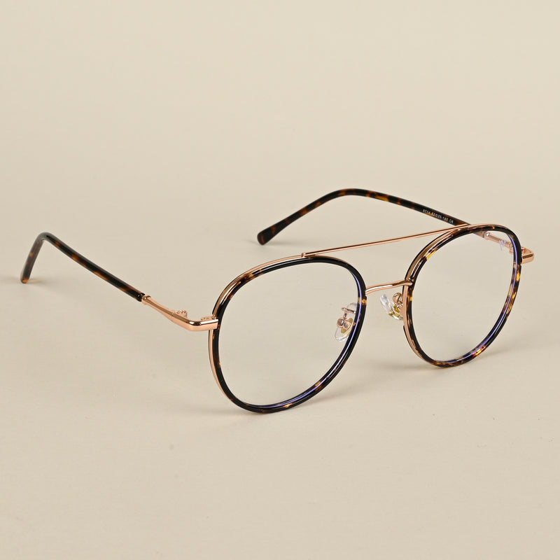 Voyage Demi Brown & Rose Gold Wayfarer Eyeglasses for Men & Women (9714MG5131-C3)