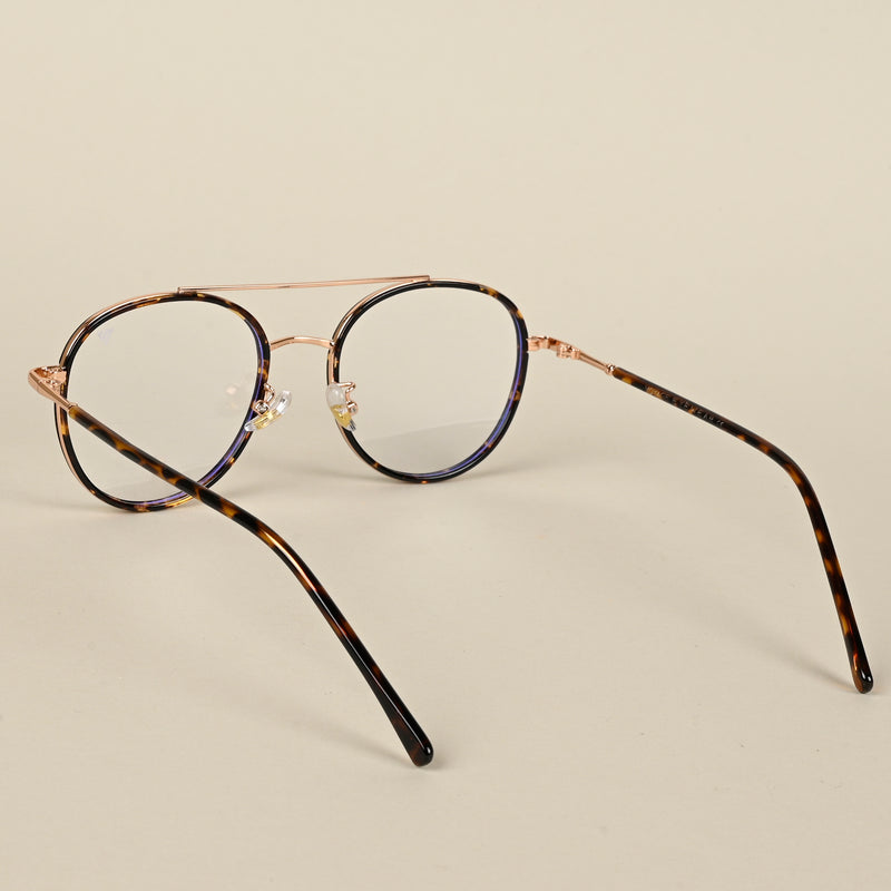 Voyage Demi Brown & Rose Gold Wayfarer Eyeglasses for Men & Women (9714MG5131-C3)