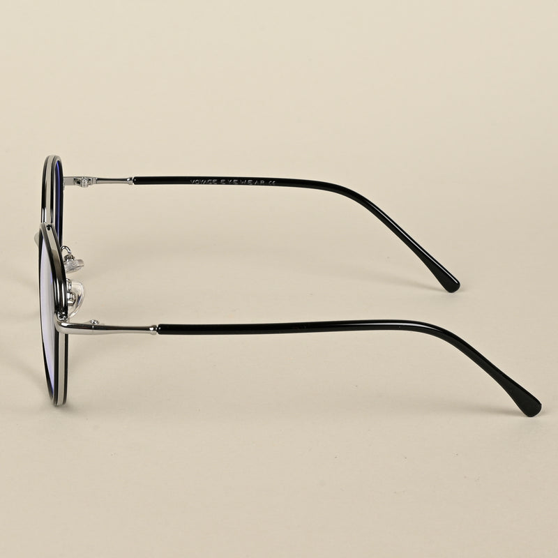 Voyage Black & Silver Wayfarer Eyeglasses for Men & Women (9714MG5130-C2)