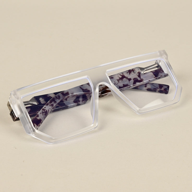 Voyage Light Matt Transparent Wayfarer Eyeglasses for Men & Women (8789MG5069-C5)