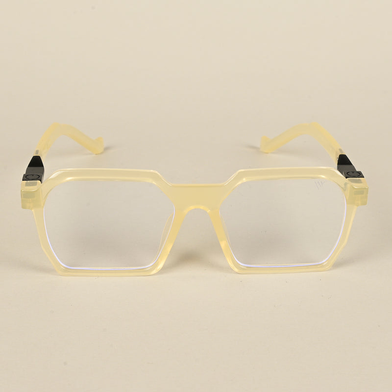 Voyage Light Yellow Square Eyeglasses for Men & Women (8779MG5064-C5)