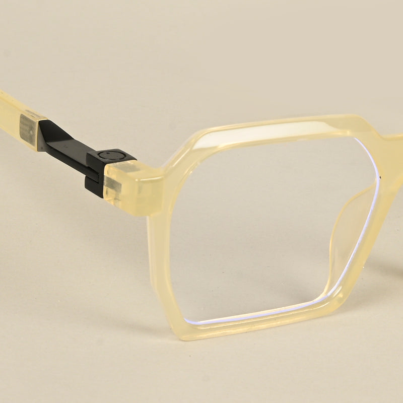 Voyage Light Yellow Square Eyeglasses for Men & Women (8779MG5064-C5)