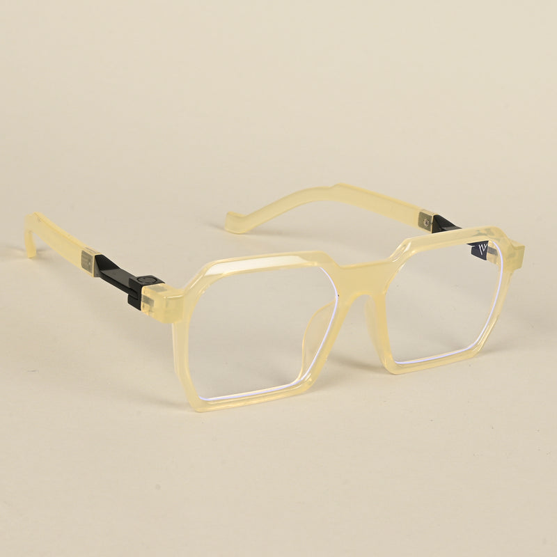 Voyage Light Yellow Square Eyeglasses for Men & Women (8779MG5064-C5)