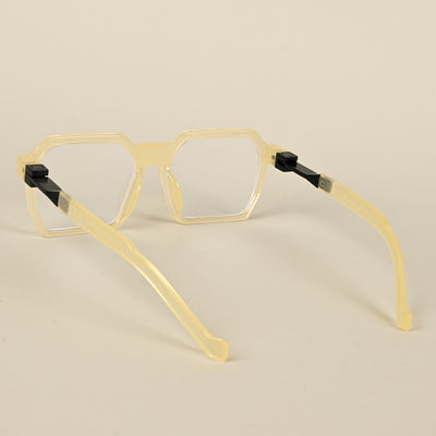 Voyage Light Yellow Square Eyeglasses for Men & Women (8779MG5064-C5)