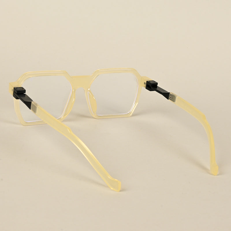 Voyage Light Yellow Square Eyeglasses for Men & Women (8779MG5064-C5)