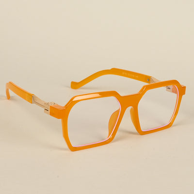 Voyage Orange Square Eyeglasses for Men & Women (8779MG5063-C4)