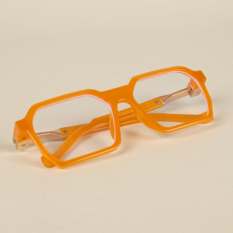 Voyage Orange Square Eyeglasses for Men & Women (8779MG5063-C4)