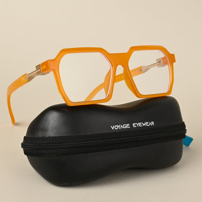 Voyage Orange Square Eyeglasses for Men & Women (8779MG5063-C4)