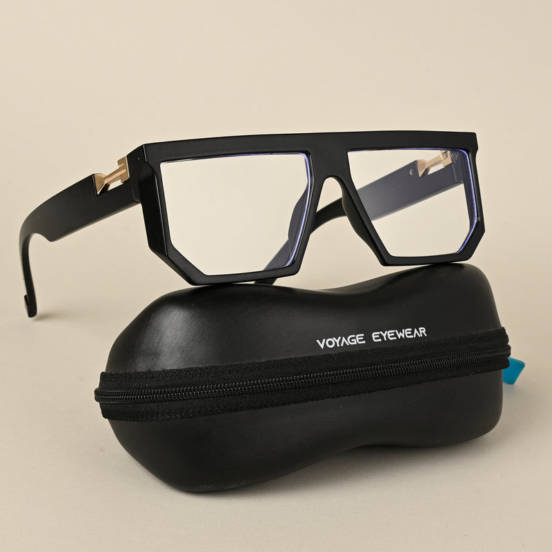 Voyage Matt Black Wayfarer Eyeglasses for Men & Women (8789MG5066-C2)