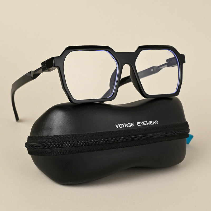 Voyage Shine Black Square Eyeglasses for Men & Women (8779MG5060-C1)