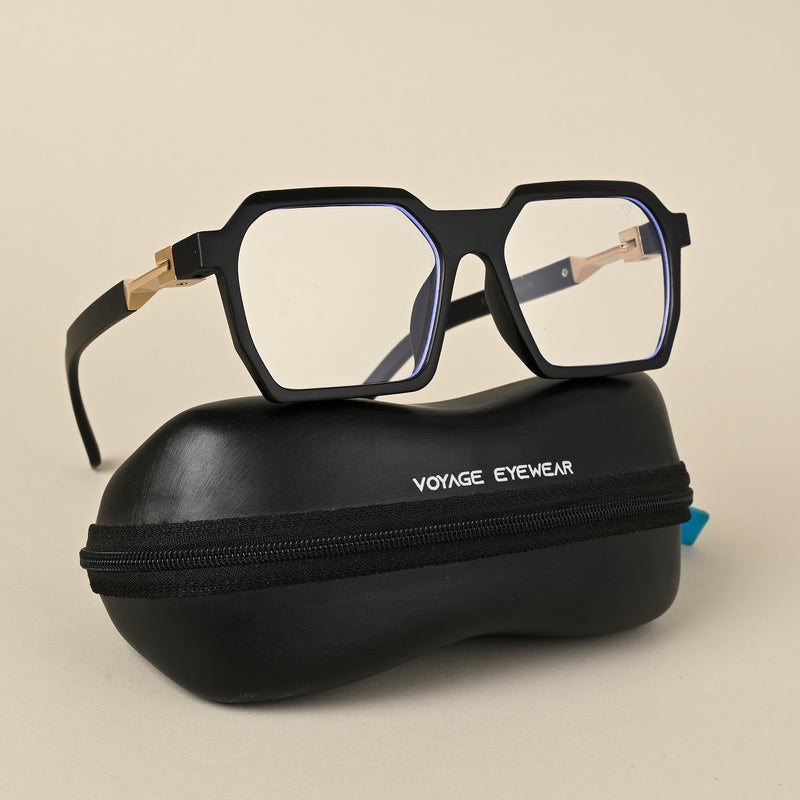 Voyage Matt Black Square Eyeglasses for Men & Women (8779MG5061-C2)