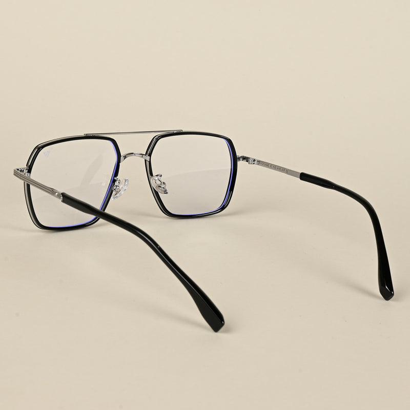 Voyage Black & Silver Wayfarer Eyeglasses for Men & Women (9694MG5120-C2)