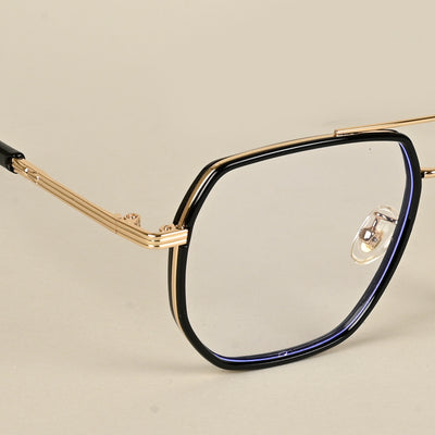 Voyage Black & Golden Wayfarer Eyeglasses for Men & Women (9695MG5124-C1)