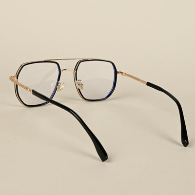 Voyage Black & Golden Wayfarer Eyeglasses for Men & Women (9695MG5124-C1)