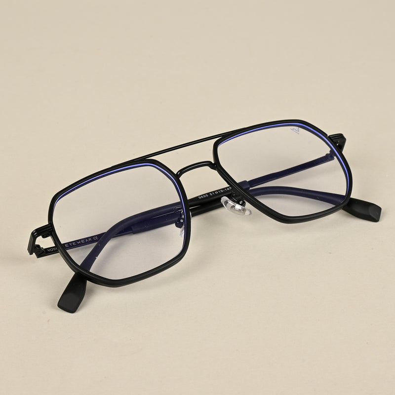 Voyage Black Wayfarer Eyeglasses for Men & Women (9695MG5128-C5)
