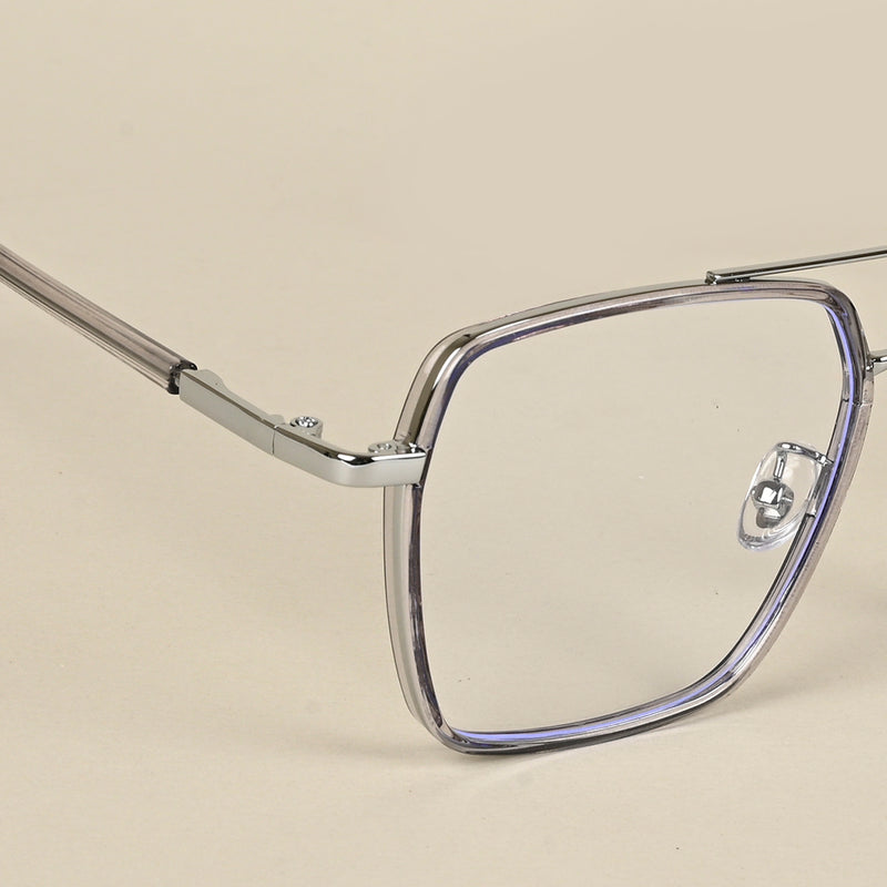 Voyage Maverick Grey & Silver Wayfarer Eyeglasses for Men & Women (9688MG5115-C3)