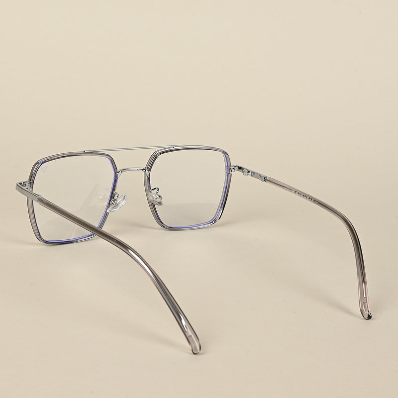 Voyage Maverick Grey & Silver Wayfarer Eyeglasses for Men & Women (9688MG5115-C3)