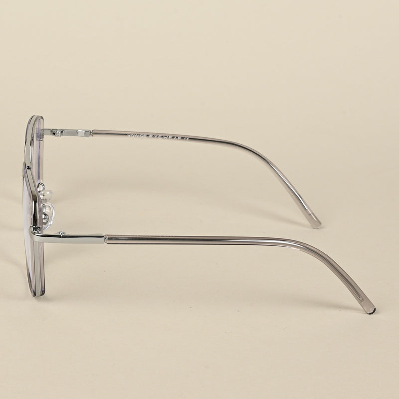Voyage Maverick Grey & Silver Wayfarer Eyeglasses for Men & Women (9688MG5115-C3)