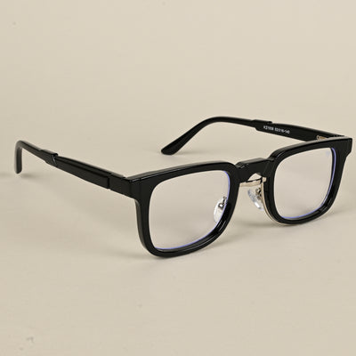 Voyage Black & Silver Square Eyeglasses for Men & Women (1008MG5073-C1)