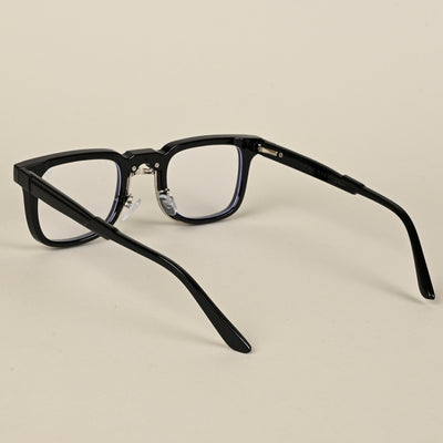 Voyage Black & Silver Square Eyeglasses for Men & Women (1008MG5073-C1)