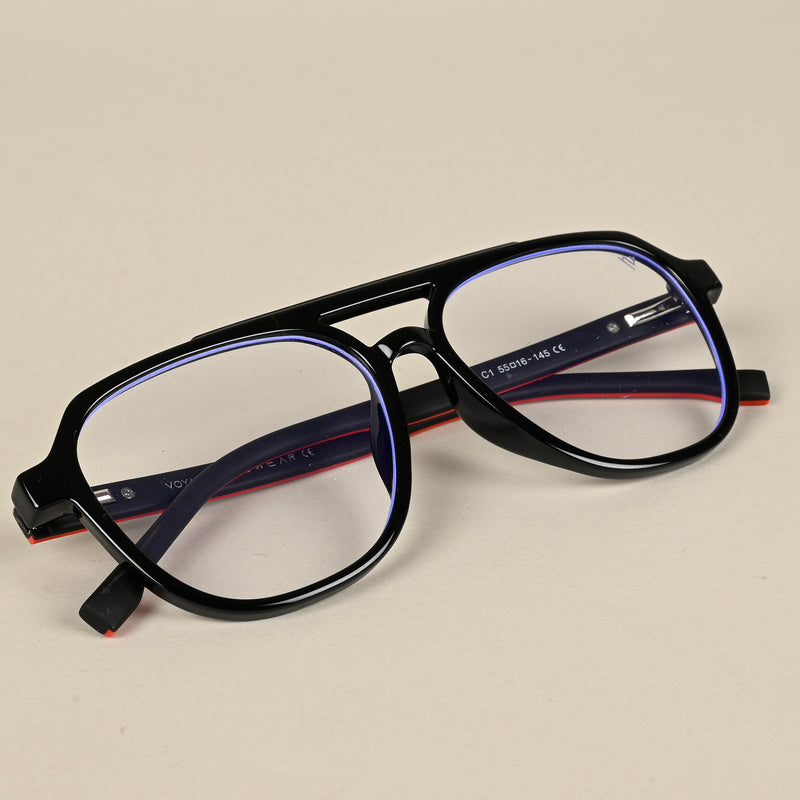 Voyage Maverick Black Wayfarer Eyeglasses for Men & Women (2346MG5081-C1)