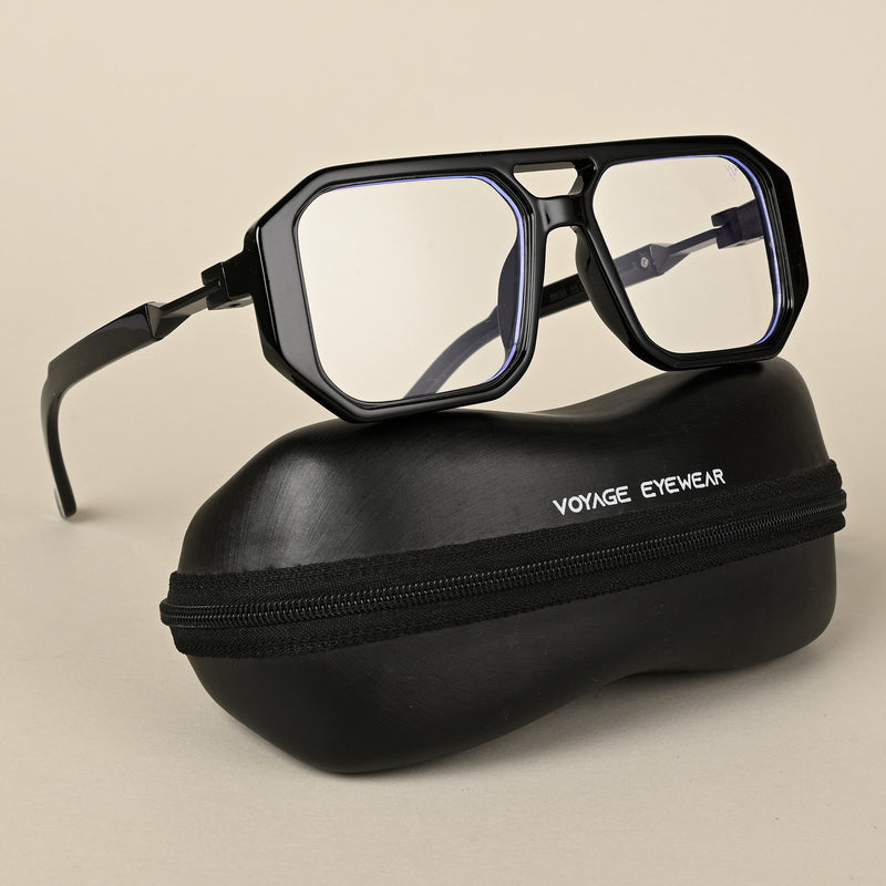 Voyage Goat Shine Black Wayfarer Eyeglasses for Men & Women (8838MG5070-C1)