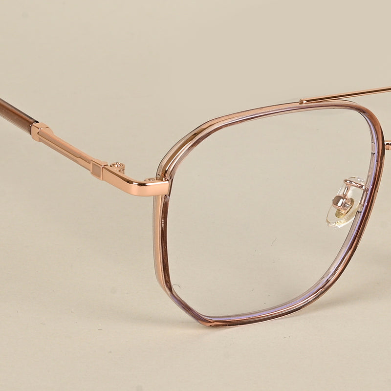 Voyage Maverick Rose Gold Wayfarer Eyeglasses for Men & Women (9687MG5112-C5)