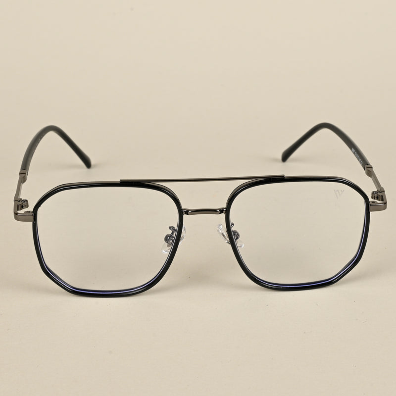 Voyage Maverick Grey & Black Wayfarer Eyeglasses for Men & Women (9687MG5111-C4)