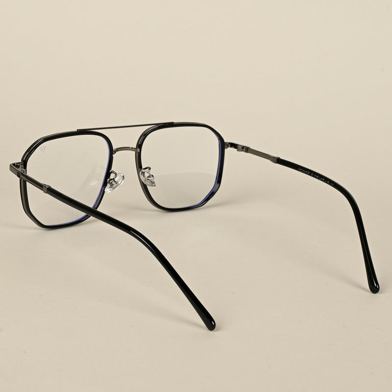 Voyage Maverick Grey & Black Wayfarer Eyeglasses for Men & Women (9687MG5111-C4)