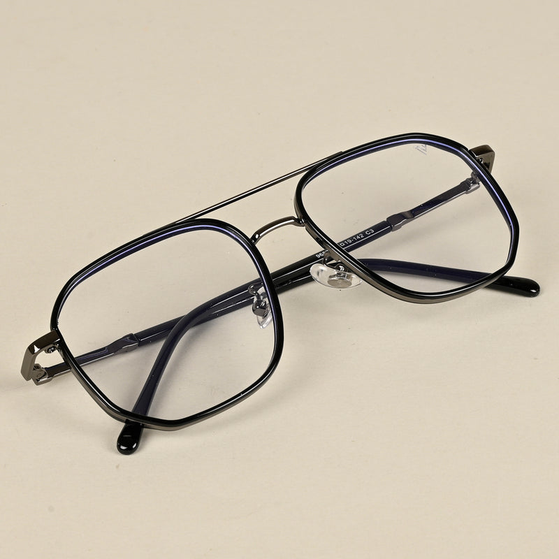 Voyage Maverick Grey & Black Wayfarer Eyeglasses for Men & Women (9687MG5111-C4)