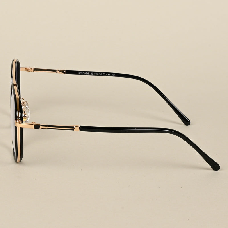 Voyage Maverick Golden & Black Wayfarer Eyeglasses for Men & Women (9687MG5108-C1)