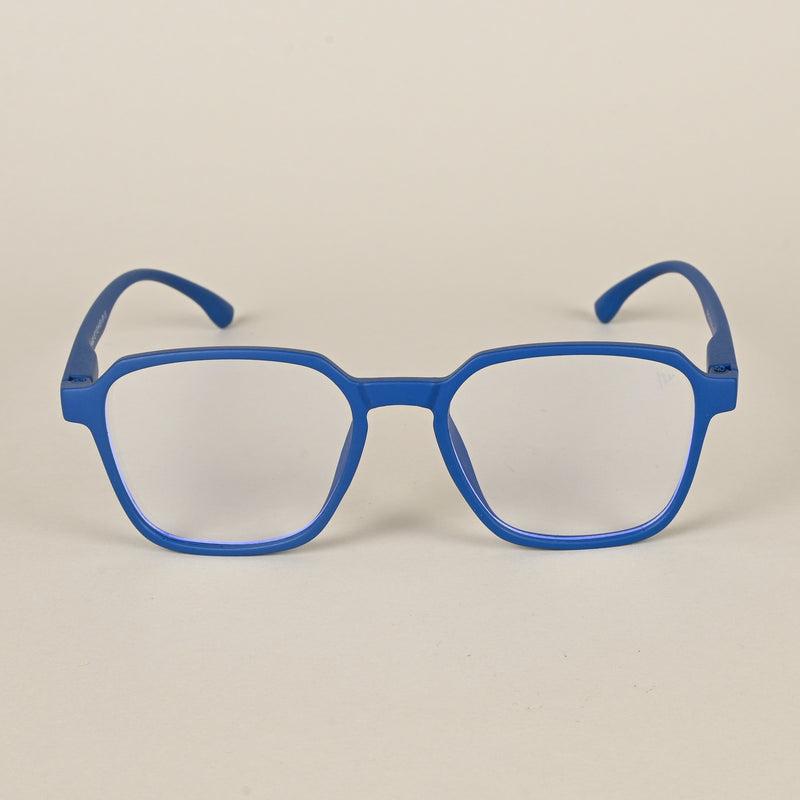 Voyage Air Royal Blue Square Eyeglasses for Men & Women (TR02MG4544-C9)