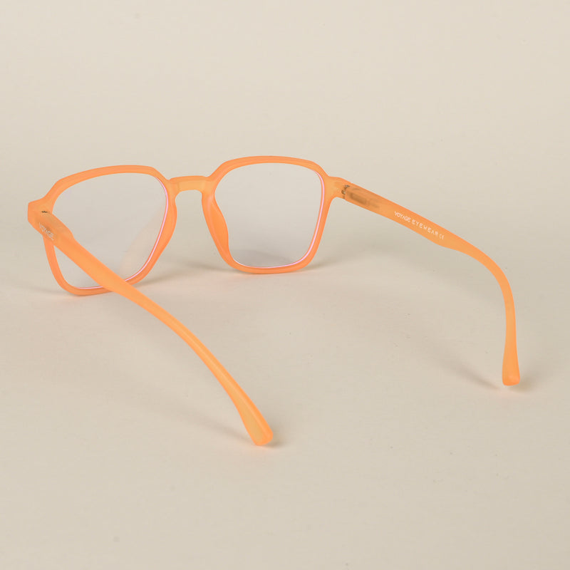 Voyage Air Orange Square Eyeglasses for Men & Women (TR02MG4539-C4)