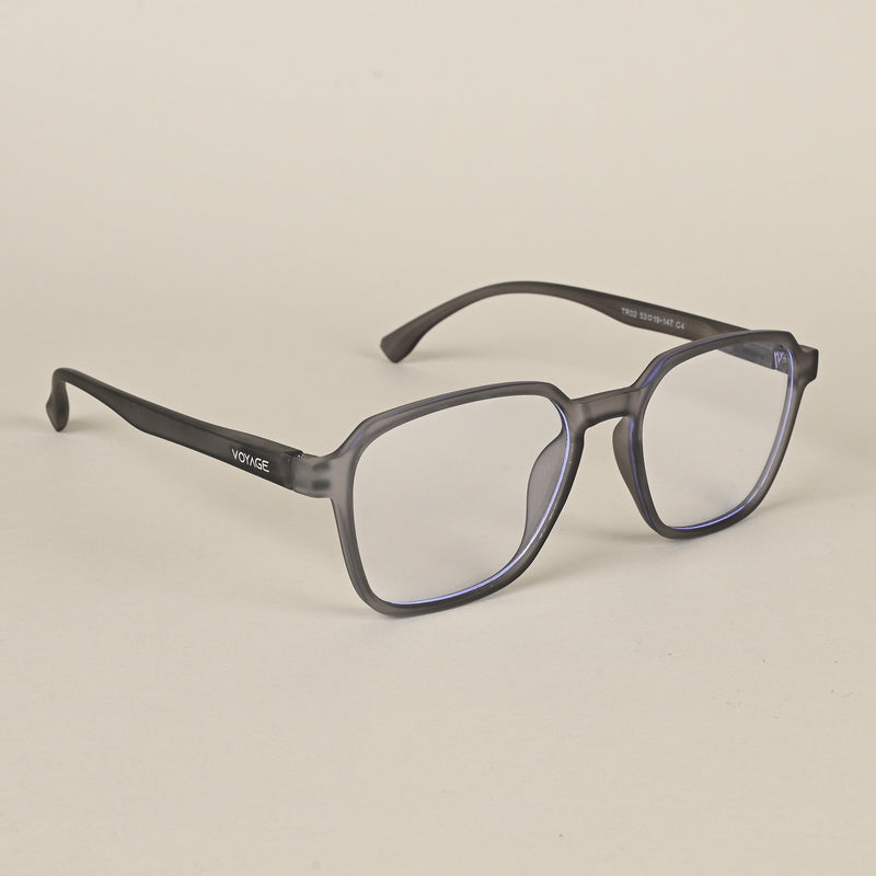 Voyage Air Grey Square Eyeglasses for Men & Women (TR02MG4543-C8)