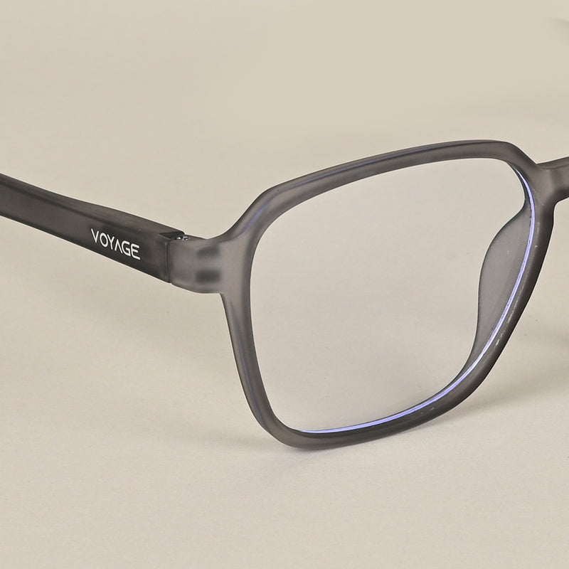 Voyage Air Grey Square Eyeglasses for Men & Women (TR02MG4543-C8)