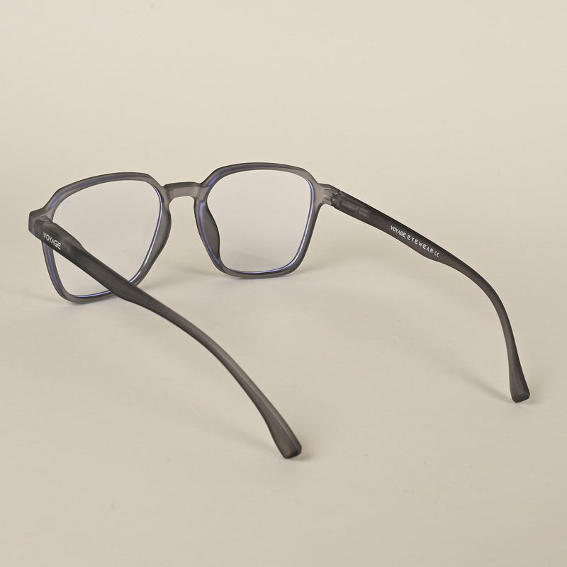 Voyage Air Grey Square Eyeglasses for Men & Women (TR02MG4543-C8)