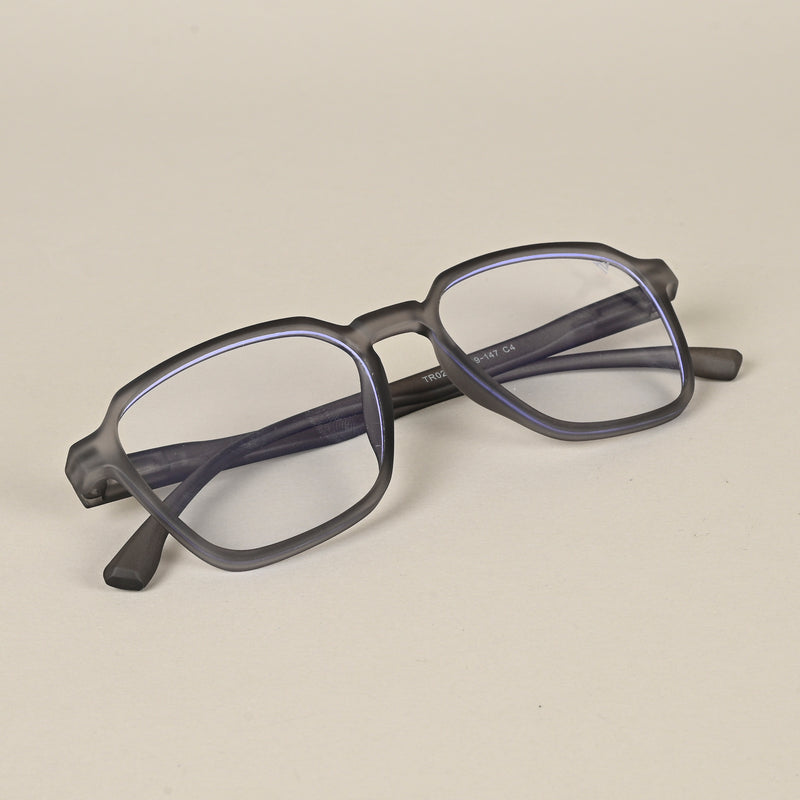 Voyage Air Grey Square Eyeglasses for Men & Women (TR02MG4543-C8)
