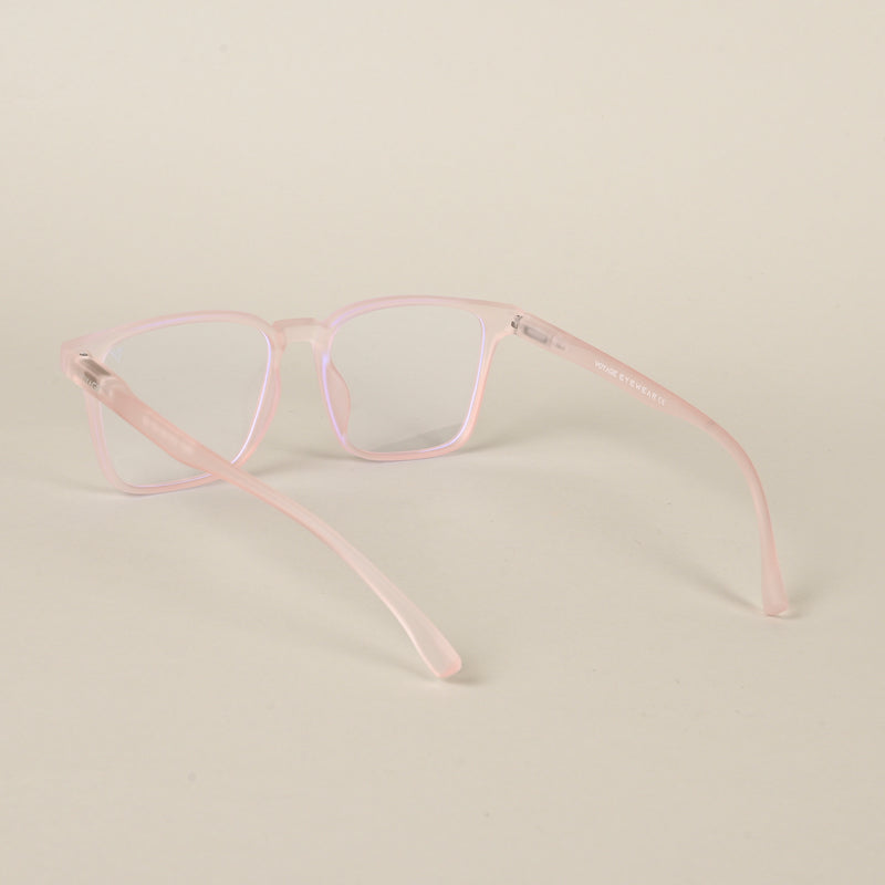 Voyage Air Pink Square Eyeglasses for Men & Women (TR01MG4530-C5)