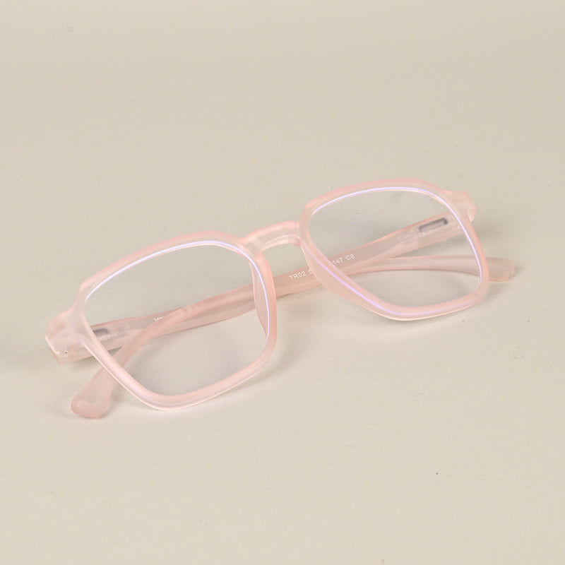 Voyage Air Pink Square Eyeglasses for Men & Women (TR02MG4540-C5)