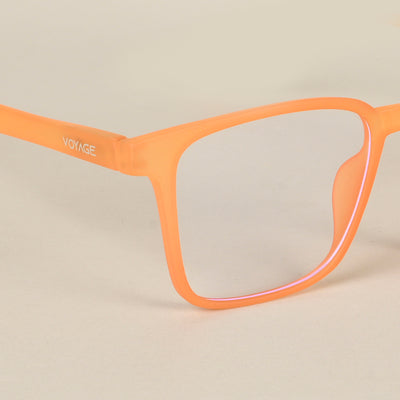 Voyage Air Orange Square Eyeglasses for Men & Women (TR01MG4529-C4)