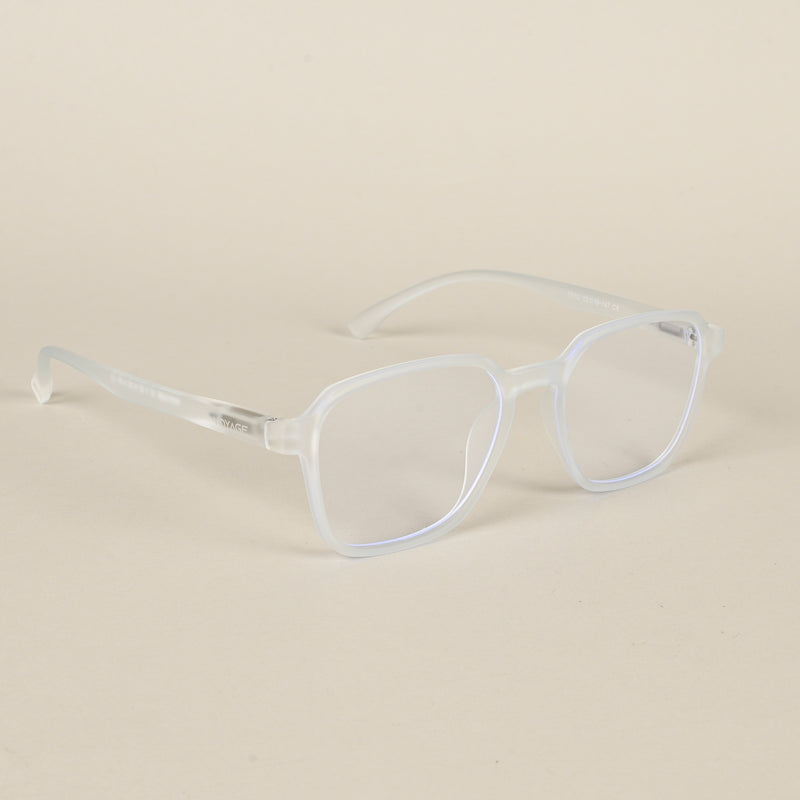 Voyage Air Light Blue Square Eyeglasses for Men & Women (TR02MG4541-C6)